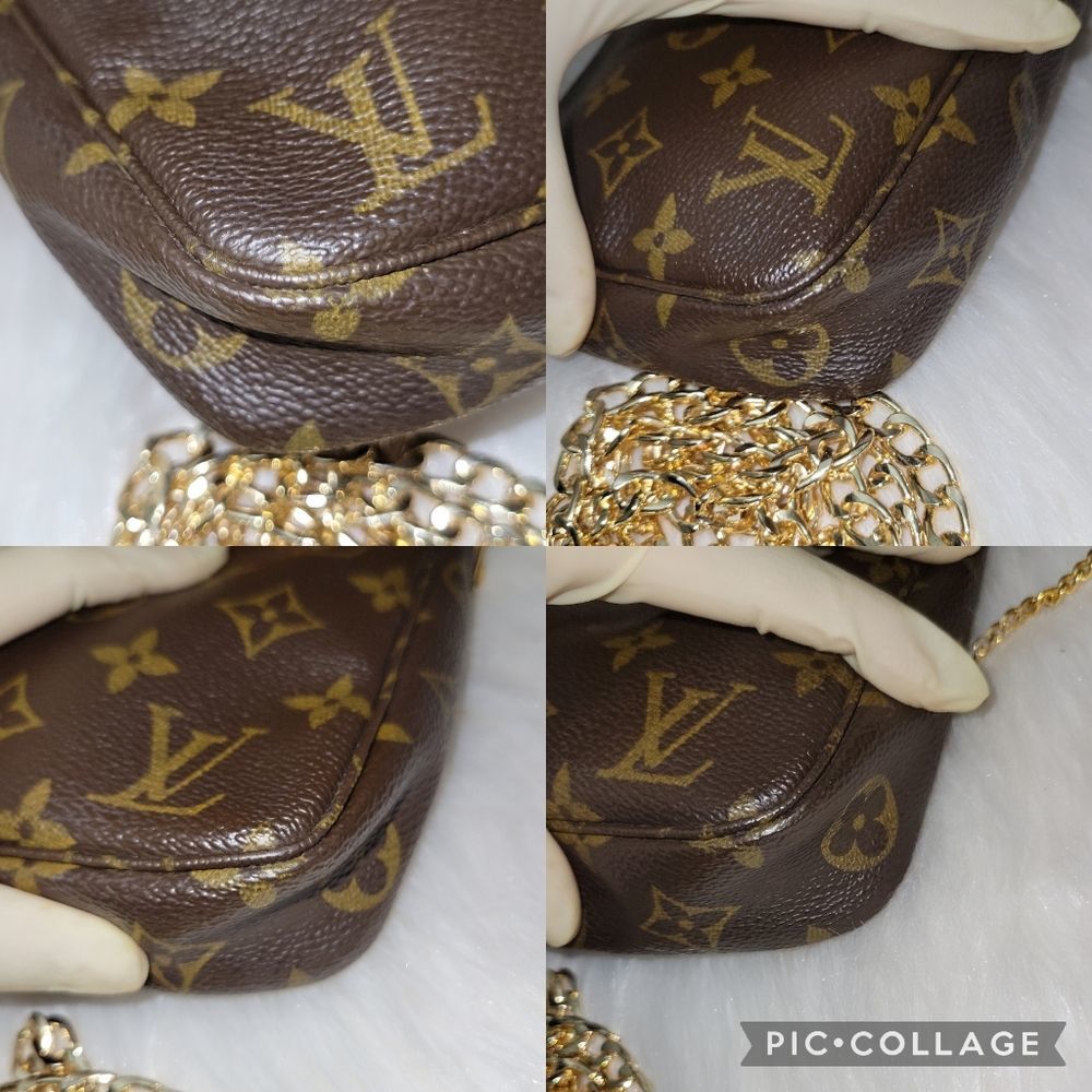 LOUIS VUITTON Brown Monogram Leather POCHETTE Bag - Picture 6 of 14